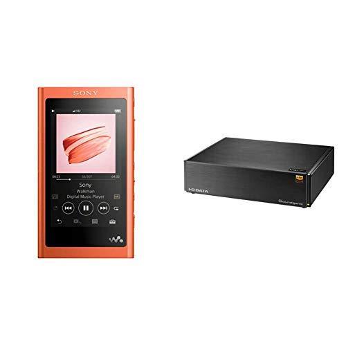 【ミュージックサーバーセット】SONY ウォークマン 16GB Aシリーズ トワイライトレッド NW-A55HN RとI-O DATA ネットワ デジタルオーディオプレーヤー