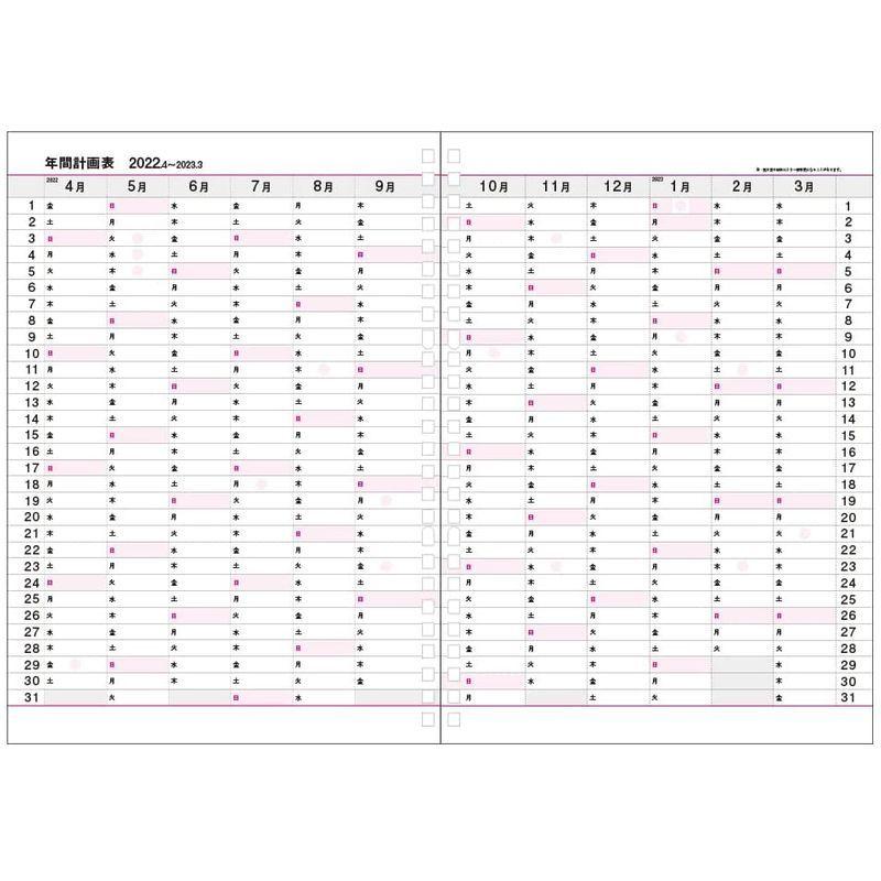 コレクト 手帳用リフィル 22年 4月始まり B5 ウィークリー 26穴 C 4574 最新作