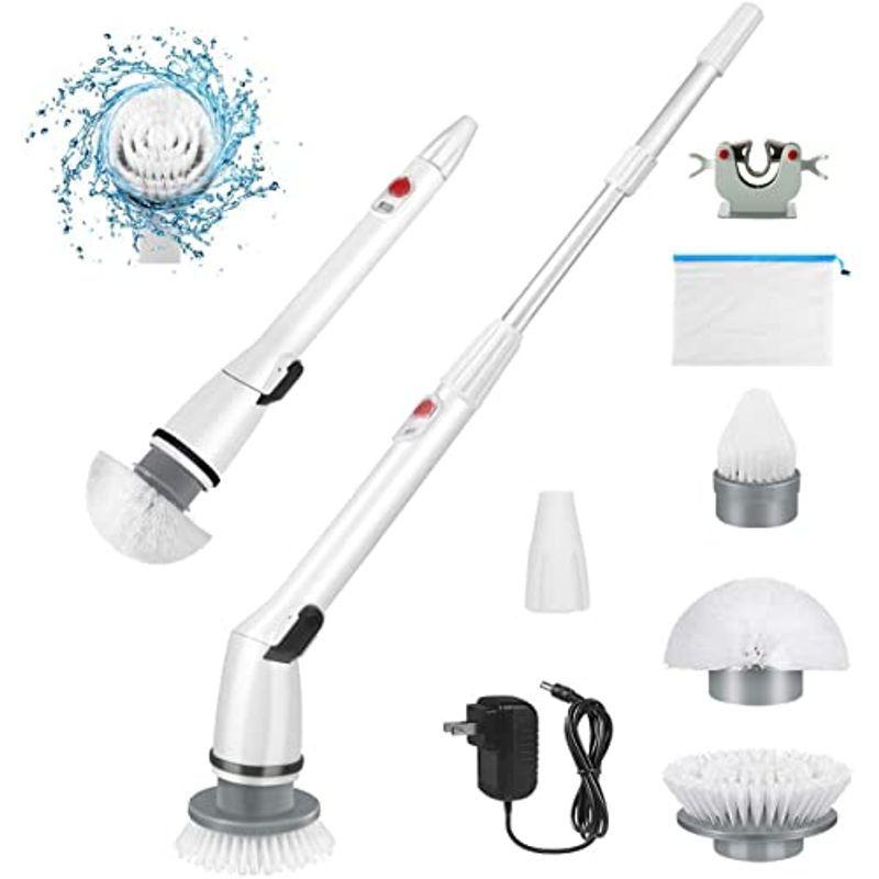 電動掃除ブラシ お風呂 バス 洗面所用品 浴室掃除用ブラシ コードレ 多機能切替ブラシ スデッキブラシ バスポリッシャー 延長ハンド 多機能切替ブラシ 浴室用ブラシ スポンジ Neos 450rpmの高回転速度