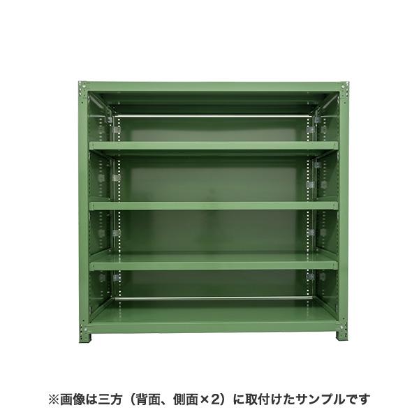 【当社ラック専用】中量300kg・500kg/段用オプション：スチールパネル(背)１面 表示寸法：高さ210×幅120cm用 重量(13kg)