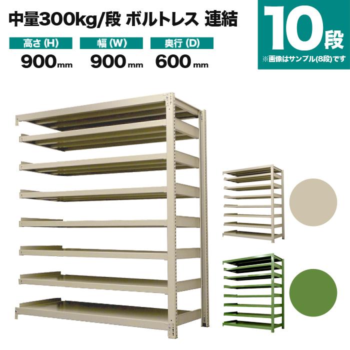 スチールラック 業務用 高さ90 幅90 奥行60cm 10段 300kg/段(ボルトレス) 連結 重量(88kg)_1