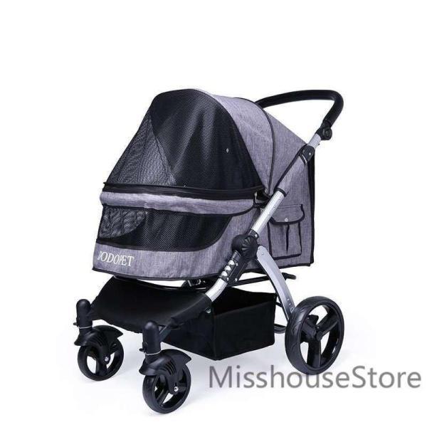 大人気 ペット用カート折り畳みベビーカー乳母車キャリーバッグ小型犬中型犬大型犬猫大型商品35kgまでレッドグレーブラック 【BC7924615450】(28412円)