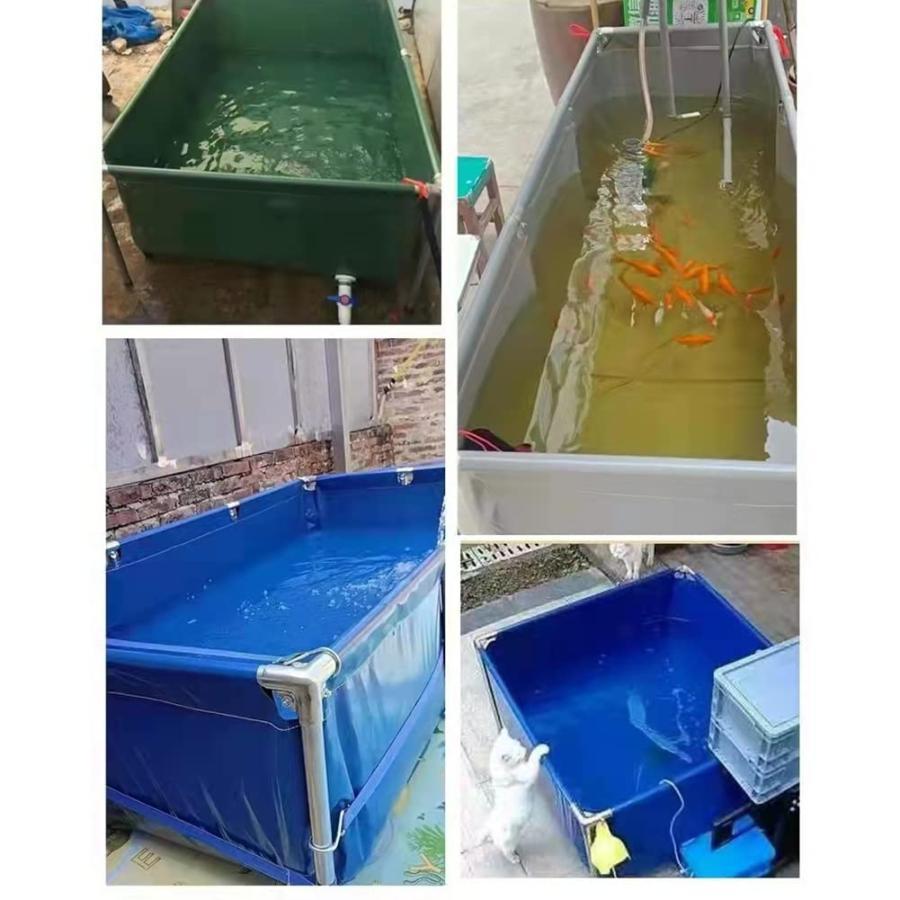 長方形プール キャンバスの魚のいる池 ブラケットで肥厚 アウトドア バルコニー 水産養殖タンク 安全性 プール、 インストールが簡単 子供用プール、 カスタマ PVC 耐久性