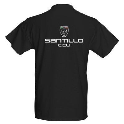 Santillo Cicli メンズTシャツ黒　プリントカラー：ホワイト　サンティッロ　サンティッロチクリ |  | 01