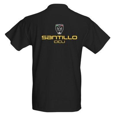 Santillo Cicli メンズTシャツ黒　フレーム　プリントカラー：イエロー　サンティッロ　サンティッロチクリ |  | 01