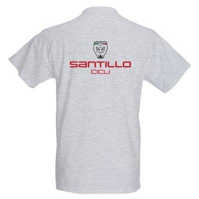 Santillo Cicli メンズTシャツグレー　プリントカラー：レッド　サンティッロ　サンティッロチクリ |  | 01