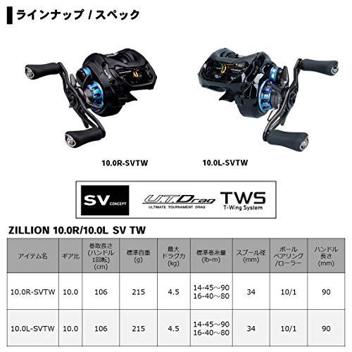 ダイワ(DAIWA) ベイトリール 20 ジリオン10 10.0R-SV TW (2020モデル) 0R SV TW 右ハンドル