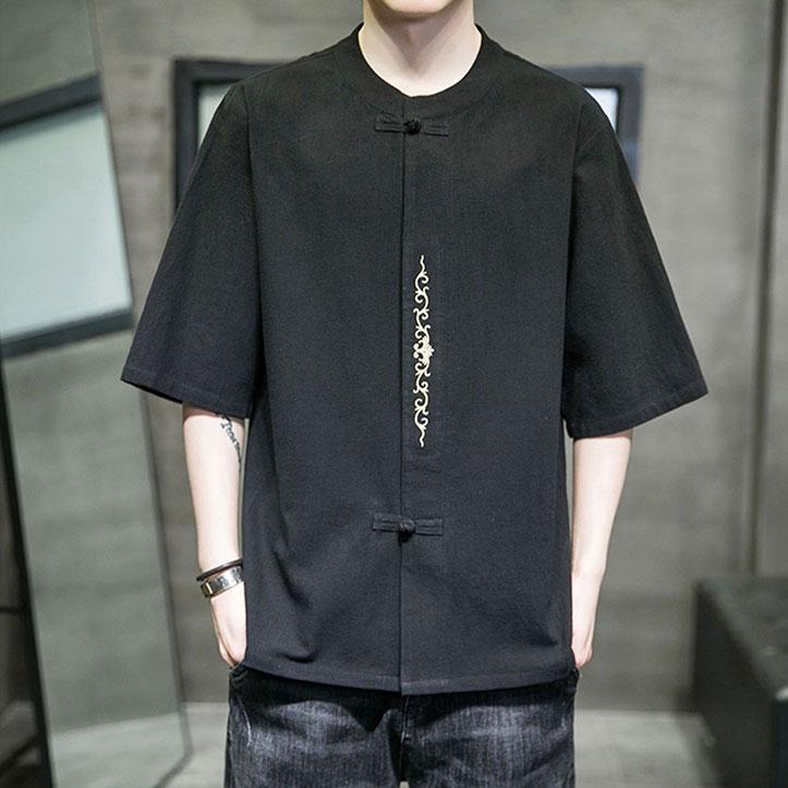 チャイナ服 メンズ ★chaiは最大ポイント3倍★ トップス 男性 春夏 チャイナTシャツ カジュアルチャイナ服 五分袖 普段着チャイナ 民族衣装 中国服 mt10 |  | 12