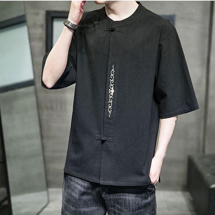 チャイナ服 メンズ ★chaiは最大ポイント3倍★ トップス 男性 春夏 チャイナTシャツ カジュアルチャイナ服 五分袖 普段着チャイナ 民族衣装 中国服 mt10 |  | 13