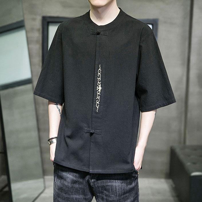 チャイナ服 メンズ ★chaiは最大ポイント3倍★ トップス 男性 春夏 チャイナTシャツ カジュアルチャイナ服 五分袖 普段着チャイナ 民族衣装 中国服 mt10 |  | 15