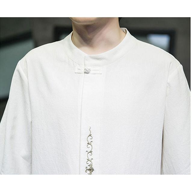 チャイナ服 メンズ ★chaiは最大ポイント3倍★ トップス 男性 春夏 チャイナTシャツ カジュアルチャイナ服 五分袖 普段着チャイナ 民族衣装 中国服 mt10 |  | 04