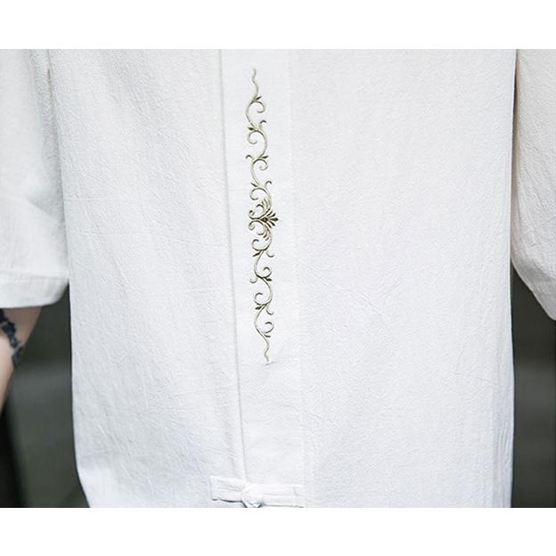 チャイナ服 メンズ ★chaiは最大ポイント3倍★ トップス 男性 春夏 チャイナTシャツ カジュアルチャイナ服 五分袖 普段着チャイナ 民族衣装 中国服 mt10 |  | 05