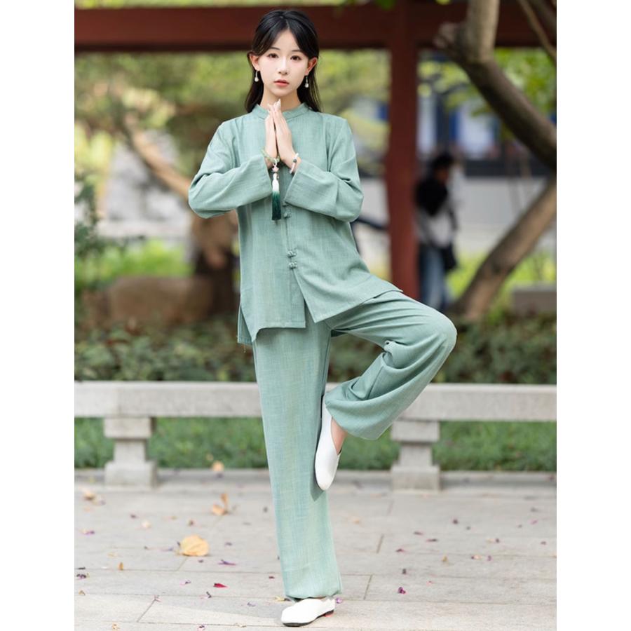 太極拳 ベロア調 太極服 上下 L サイズ 男女両用 藏青色【新品】 太極拳 ベロア調 太極服 上下 L サイズ 男女両用 藏青色【新品