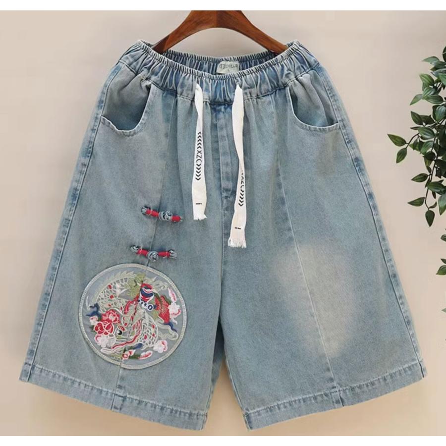 チャイナ服 ショートパンツ ☆chaiはポイント最大3倍☆ デニム