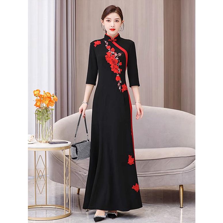 チャイナドレス チャイナ服 ☆chaiはポイント最大3倍☆ ロングドレス