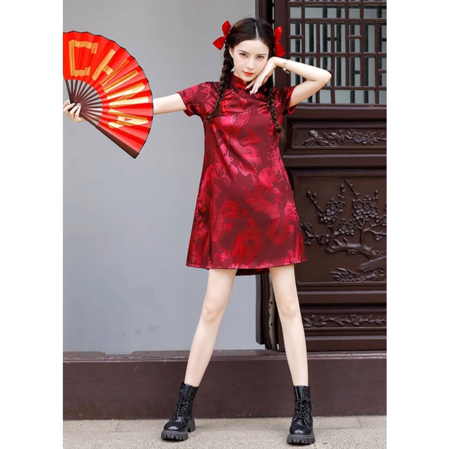 チャイナドレス チャイナ服 ☆chaiはポイント最大3倍☆ ワンピース