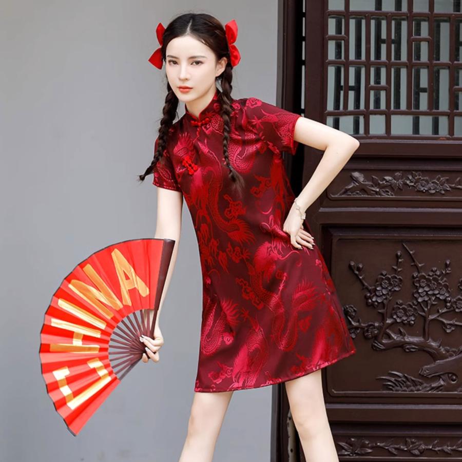 チャイナドレス チャイナ服 ☆chaiはポイント最大3倍☆ ワンピース 