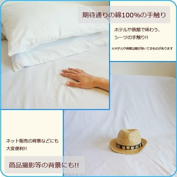 フラットシーツ業務用【50枚入】綿100% 150×250cm シングルサイズ 敷きシーツ ホワイト 白 三露産業 ホテル 民泊 | ブランド登録なし | 04