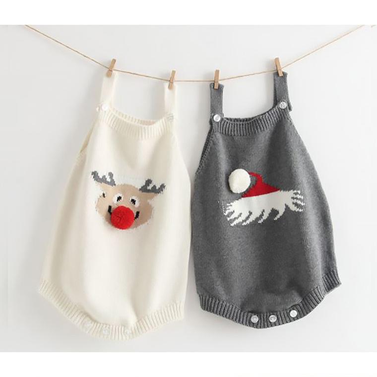 数量限定sale 送料無料 ロンパース 赤ちゃん ベビー 66cm 73cm 80cm ホワイト グレー ニット 男女兼用 男の子 女の子 お揃い コーデ クリスマス Lp15 シアラ ポーチ雑貨屋 通販 Yahoo ショッピング