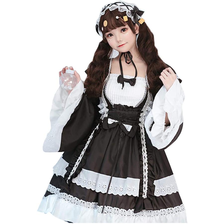 新版 ゴスロリ メイド服 ロリータ 黒 ワンピース 大きいサイズ おおきい 4l 3xl コスプレ ドレス 長袖 半袖 ブラック ４l 超特価激安 Theculturewire Com