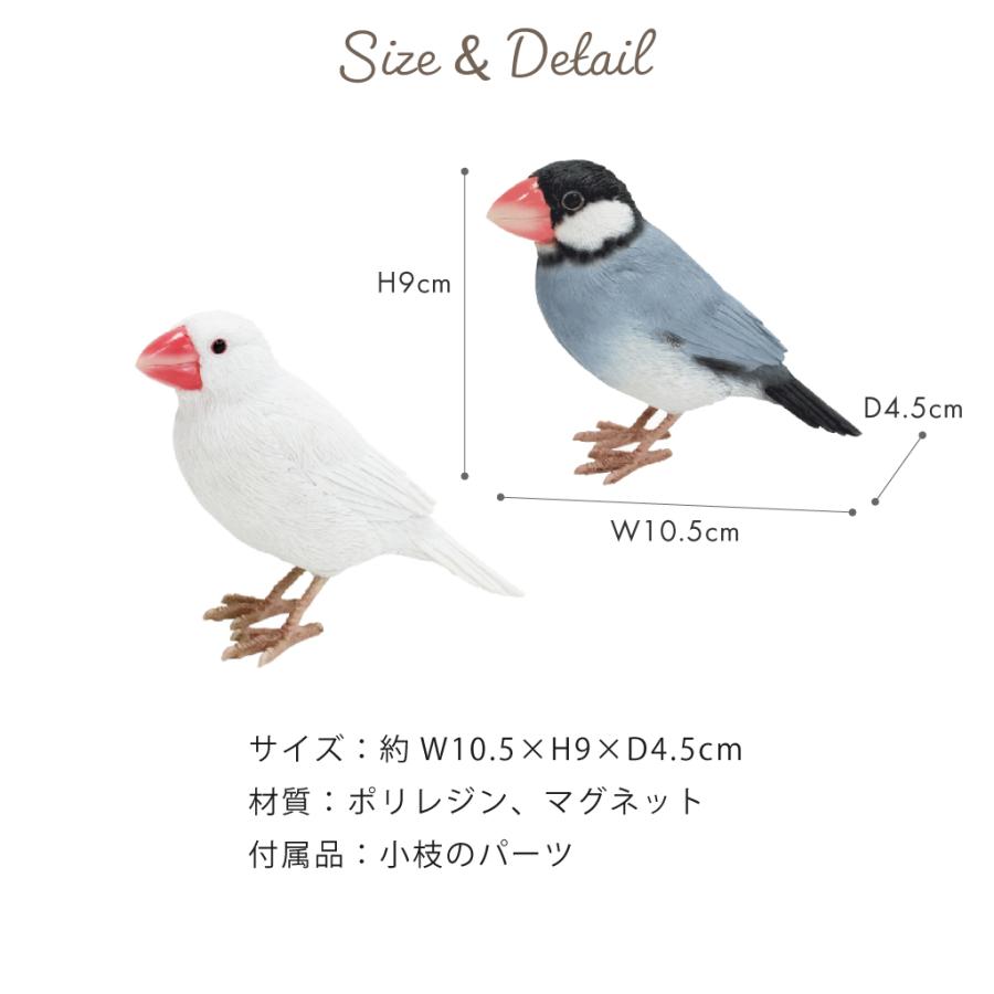 magnet 文鳥 オブジェ 置物 貯金箱 鳥 トリ 桜文鳥 白文鳥 インテリア