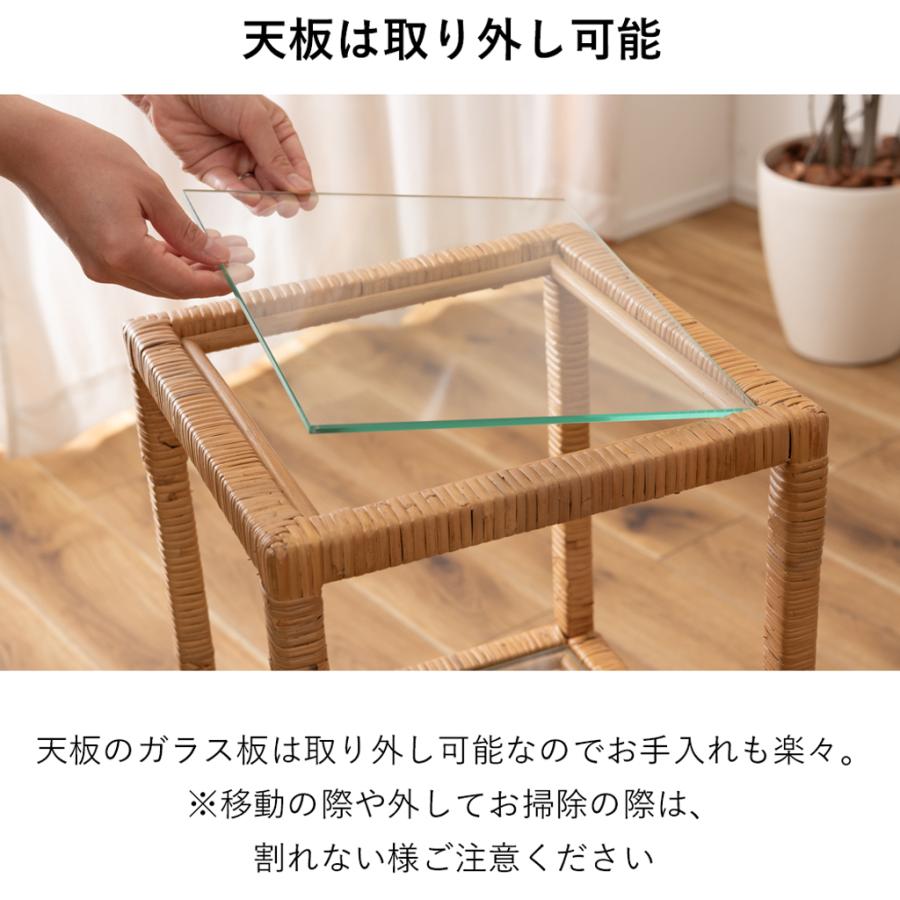 シェルフ 玻璃 ガラスシェルフ ラタン 籐 せつ然たる 納める 納める棚 仕合わせ 明けひろげ仕合わせ 3段 三段 見せる納める 分かりやすい 北欧 自然的 ナイト爵速見表