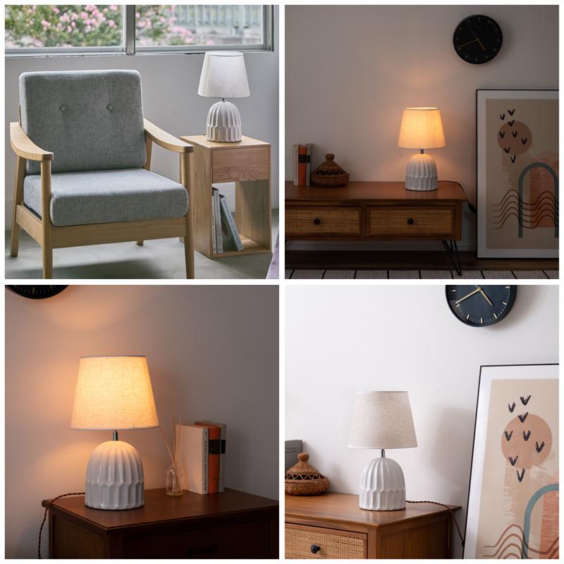 照明 テーブルライト ライト 間接照明 陶器 ファブリック 卓上 ベッド