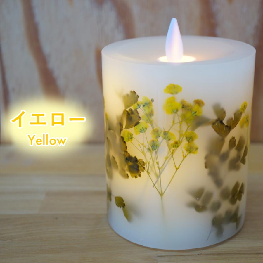 LEDキャンドル 押し花 フリッカーキャンドル 花 天然素材 リラックス