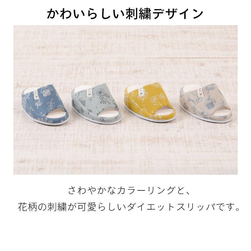 ダイエットスリッパ バランスサンダル レディース 可愛い お歳暮 かわいい ペールカラー スリッパ つぼ おしゃれ 花柄 サンダル ストライプ パステルカラー ツボ押し