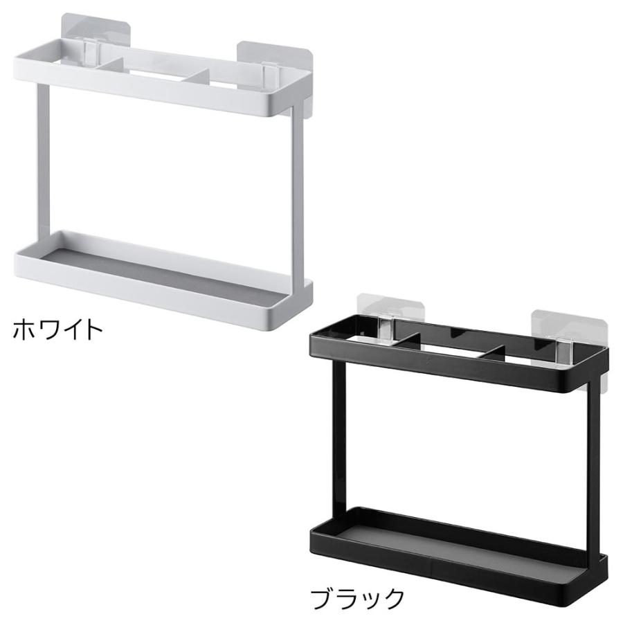 ラップホルダー フィルムフック キッチン 収納 ラック 浮かせて収納 冷蔵庫横 シンク扉 タワー 山崎実業 tower ホワイト ブラック 2163 2164 | tower | 06