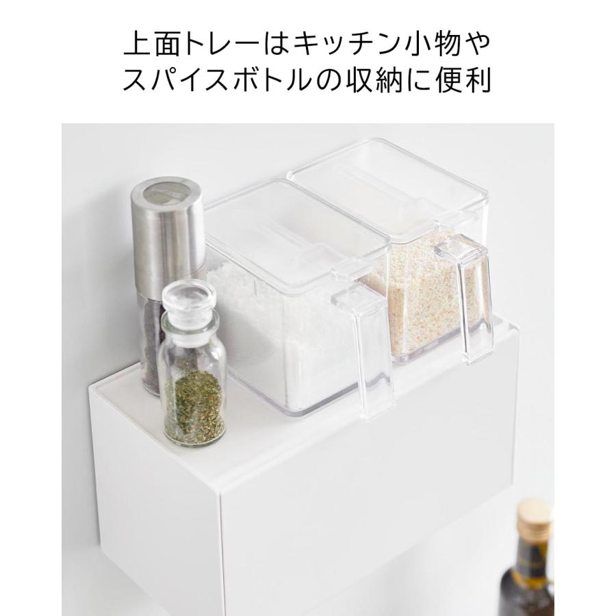 ペーパータオルディスペンサー マグネット トレー付き キッチン収納 タワー 山崎実業 tower ホワイト ブラック 2192 2193 ペーパーホルダー | tower | 04