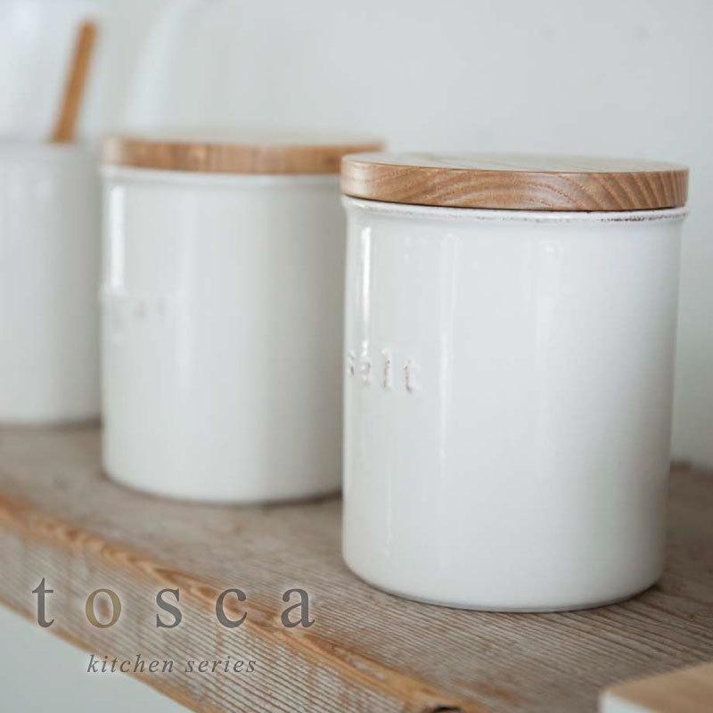 トスカ キャニスター 保存容器 調味料入れ ソルト シュガー コーヒー 陶器 天然木 ヴィンテージ加工 tosca 3426 3427 3428 |  | 08