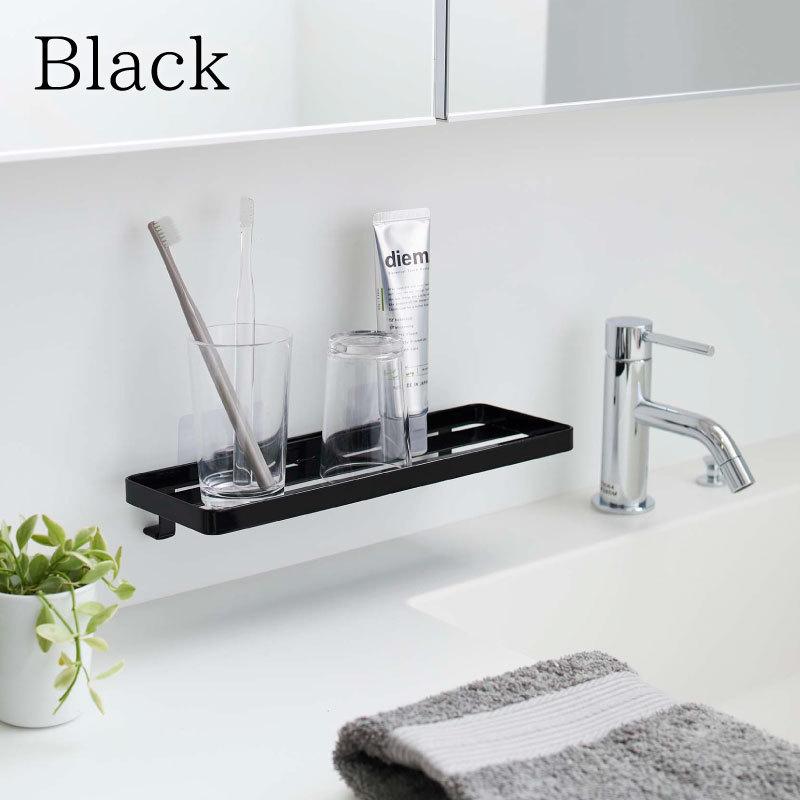 タワー フィルムフック サニタリーラック  浮かせて収納 洗面収納 ワイド 歯ブラシ コップ 洗面ラック tower TOWER 5397 5398 山崎実業 |  | 10