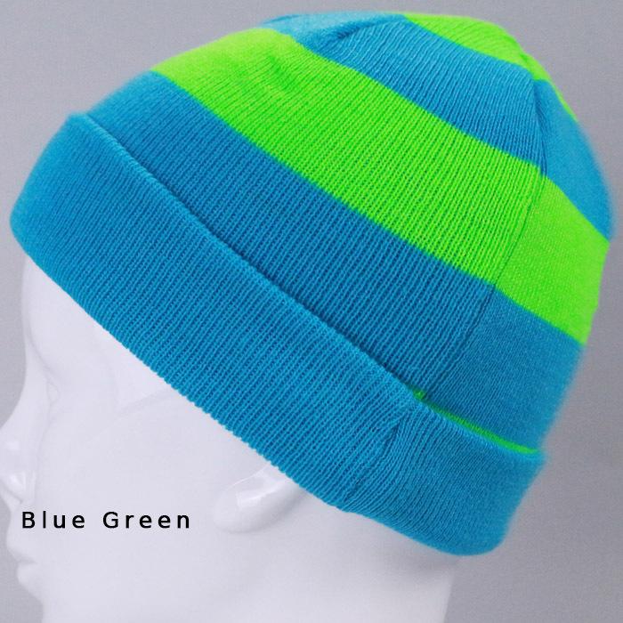 ビーニー ニットキャップ ボーダー ニット帽 COMFY BORDER BEANIE Blue