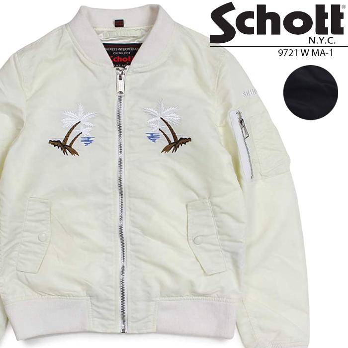ショット フライトジャケット Schott 9721 W Ma 1 White Black ボンバージャケット ワイキキ ライダース 刺繍 スカジャン レディース ウーマンズ 女性 秋冬 防寒 17sc04 Ne S T 通販 Yahoo ショッピング