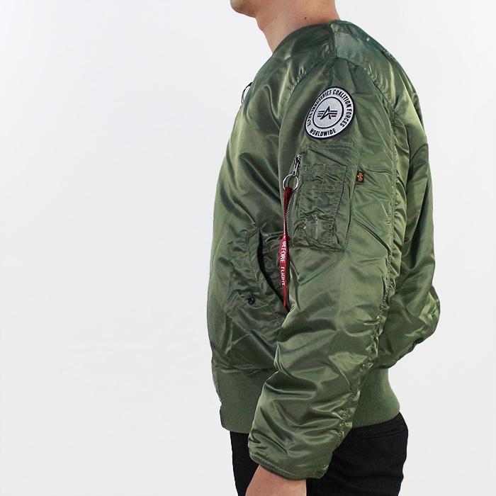 アルファ フライトジャケット Alpha MA-1 COALITION FORCES FLIGHT JACKET MJM48503C1 Sage フィールドジャケット ボマージャケット ボンバージャケット 軍｜nest001｜04