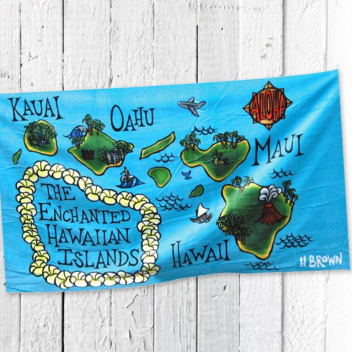 m*a様 Heather Brown Hawaii Map Hawaii Map - Ceramic Mug - Heather Brown Art