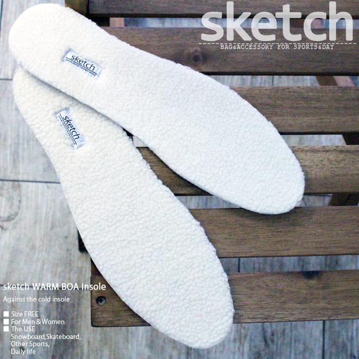 インソール sketch WARM BOA INSOLE スケッチ 中敷き 暖かい 冬用 立ち
