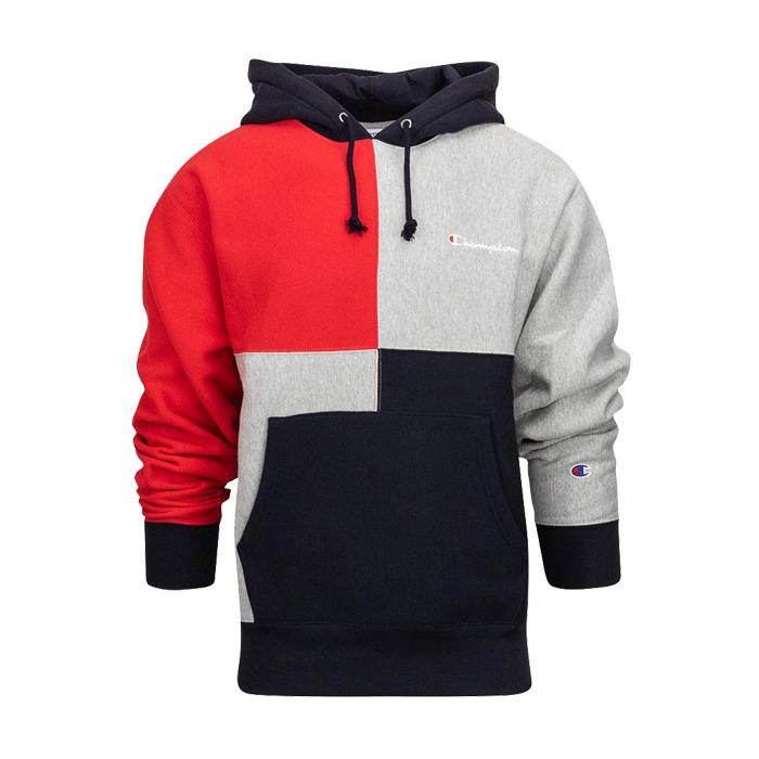 Champion hoodie deals color block