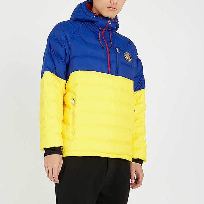 ポロ ラルフローレン ダウンジャケット POLO RALPH LAUREN GLACIER PO DOWN ski 92 O184SH20  Heritage Blue Yellow ハーフジップ ダウン 秋冬 メンズ 男性