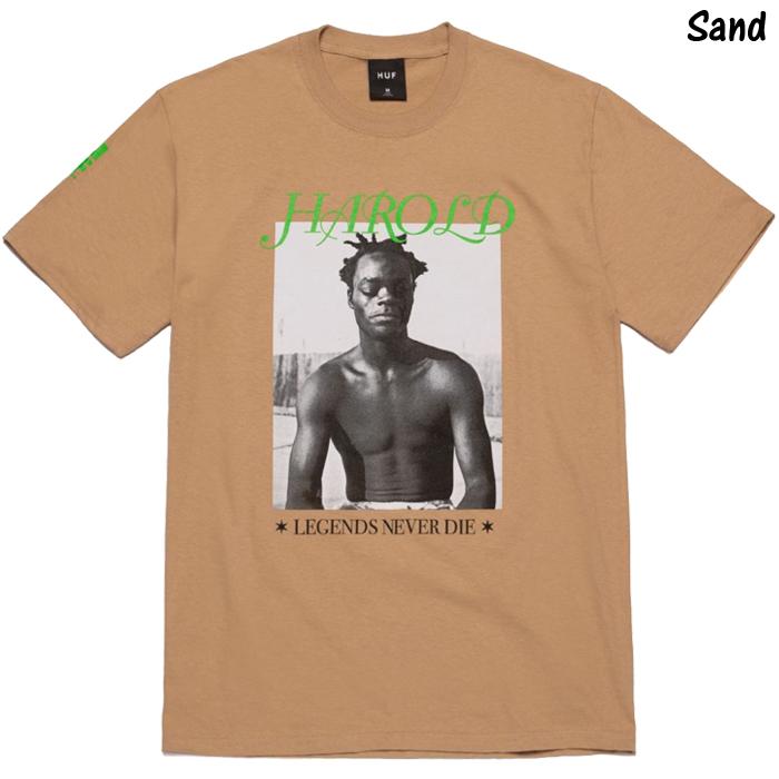 ハフ Tシャツ HUF HAROLD HUNTER  LEGEND S/S TEE TS01373 Sand ハロルドハンター レジェンド半袖Tシャツ コラボ Tシャツ ハフ スケート SB スケートボード｜nest001｜02