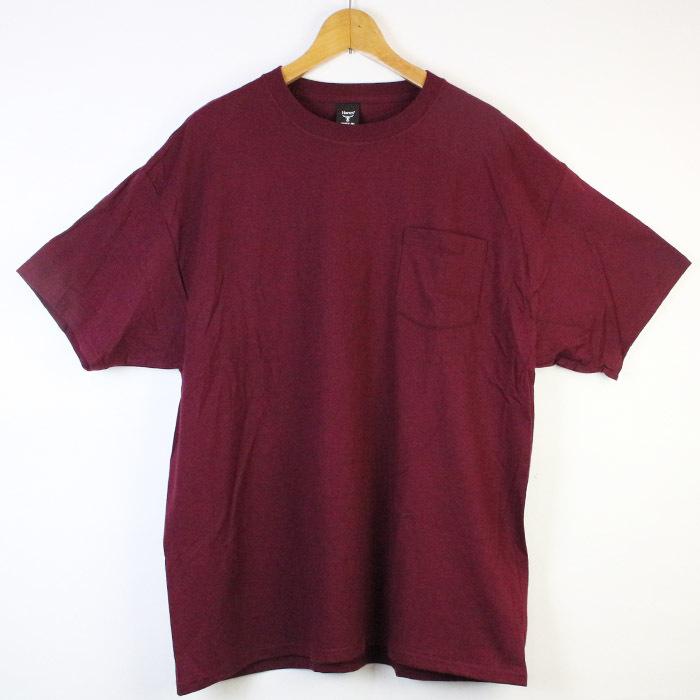 ヘインズ 半袖Tシャツ Hanes BEEFY-T ADULT POCKET T-SHIRT 5190/5193/5194 Green Lime Maroon Sand White Yellow ビーフィー 大きいサイズ ユニセックス｜nest001｜05