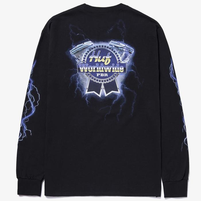 HUF ハフ ロンT パブストブルーリボンコラボ LIGHTENING L/S TEE HUF ハフ ロンT パブストブルーリボンコラボ LIGHTENING L/S TEE