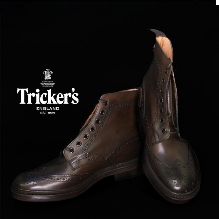 トリッカーズ ストウ 革靴 trickers STOW DAINITE SOLE M5634 10 Espresso Burnished Brown ダイナイトソール 短靴 ラウンドトゥ ウイングチップ 一部予約