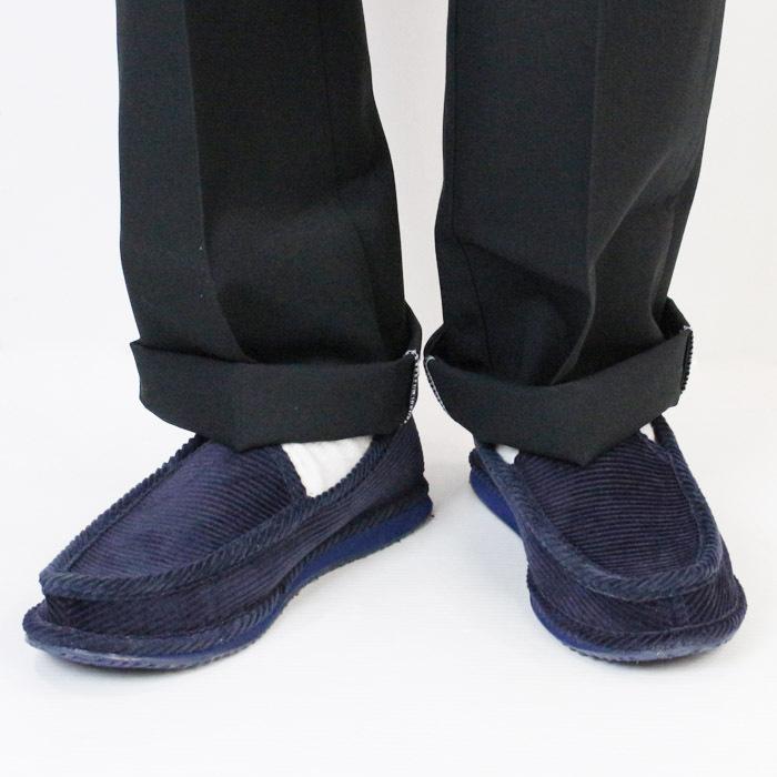 トゥルーパーアメリカ スリッポン ハウスシューズ TROOPER AMERICA Black Navy【USサイズ】KK-003 コーデュロイ ルームシューズ カジュアル シューズ 靴