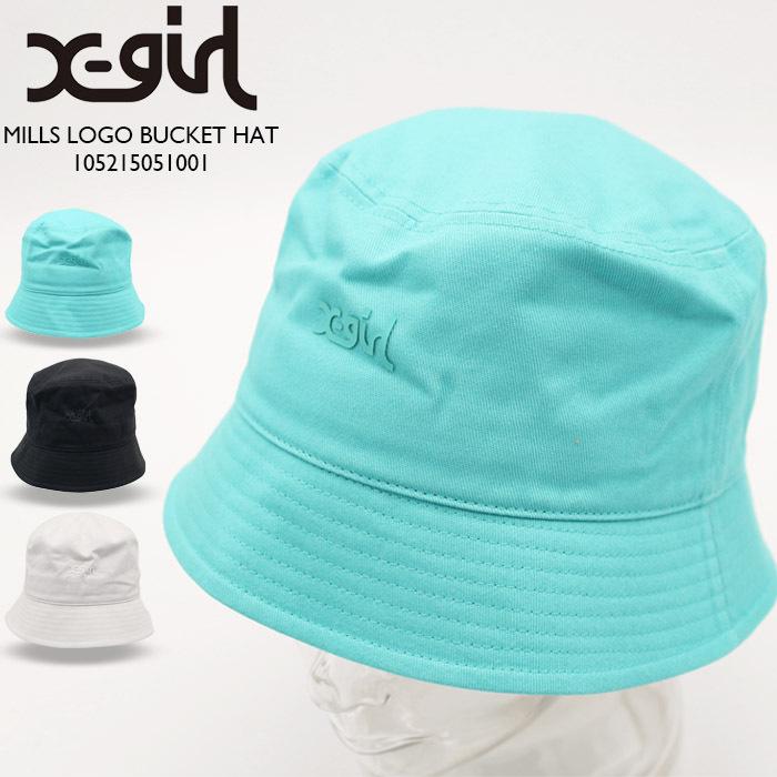 X-girl エックスガール ロゴ バケットハット MILLS LOGO BUCKET