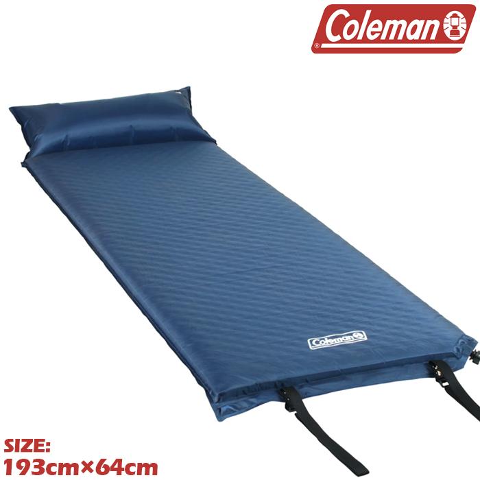 コールマン エアマット スリーピングマット 寝具 COLEMAN CAMP PAD WITH PILLOW SELF INFLATING 2000016960 Navy エアベッド キャンプパッド 枕付き 自動膨張式｜nest001｜02