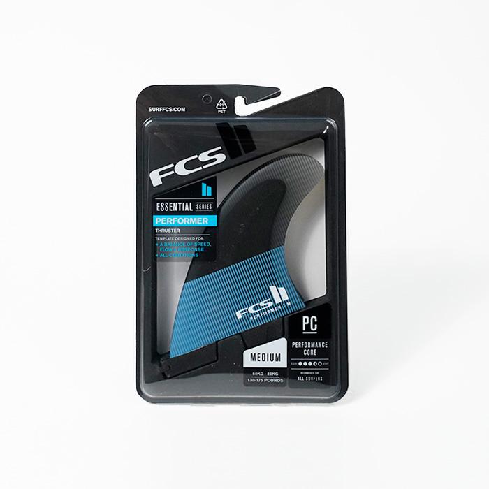 FCS II トライフィン ブラック 青 FCS II サーフボードフィン ブラック/ブルー