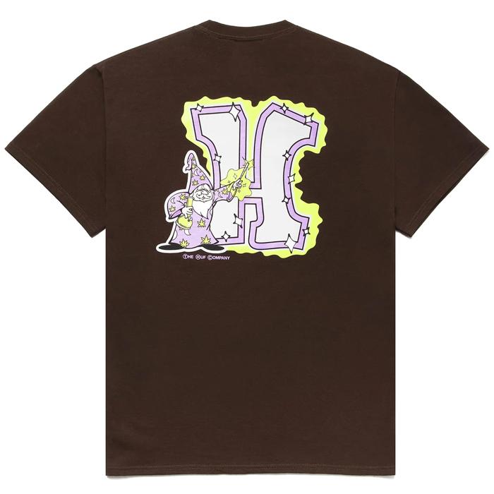 ハフ Tシャツ huf WEED WIZARD S/S TEE TS01908 Brown 大きいサイズ XXL ブラウン 茶色 半袖Tシャツ スケート SB スケートボード メンズ 男性｜nest001｜02