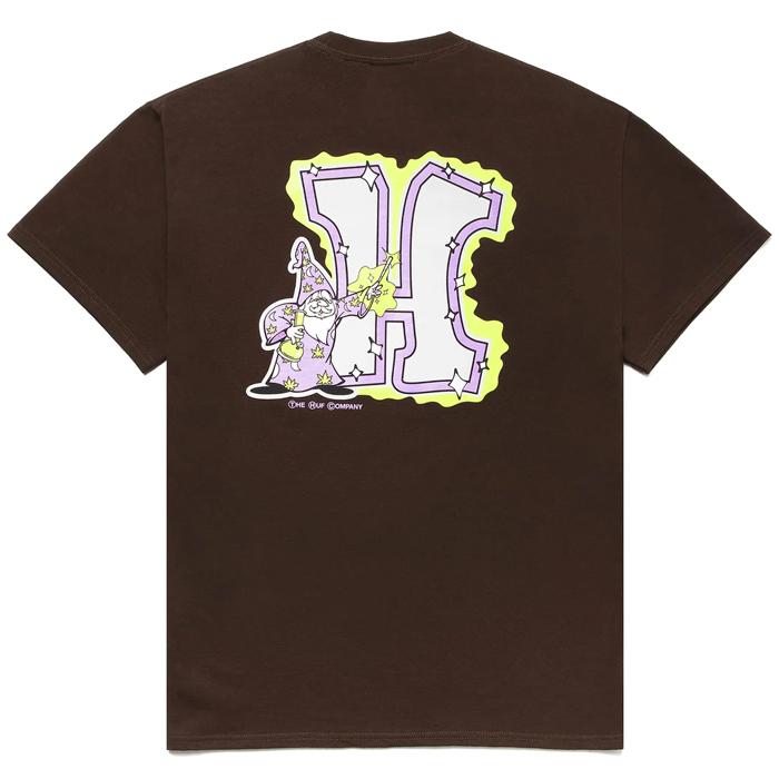 HUF（ハフ） Tシャツ huf WEED WIZARD S/S TEE TS01908 Brown 大きい